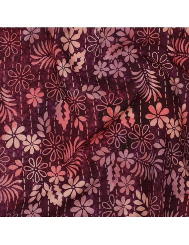 Tissu viscose batik Théa - Cerise