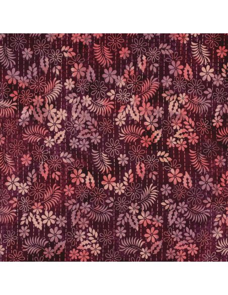 Tissu viscose batik Théa - Cerise