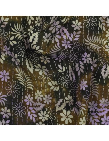 Tissu viscose batik Théa - Vert