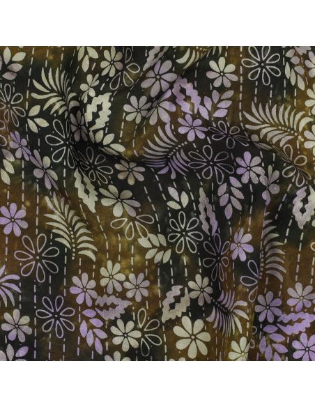 Tissu viscose batik Théa - Vert