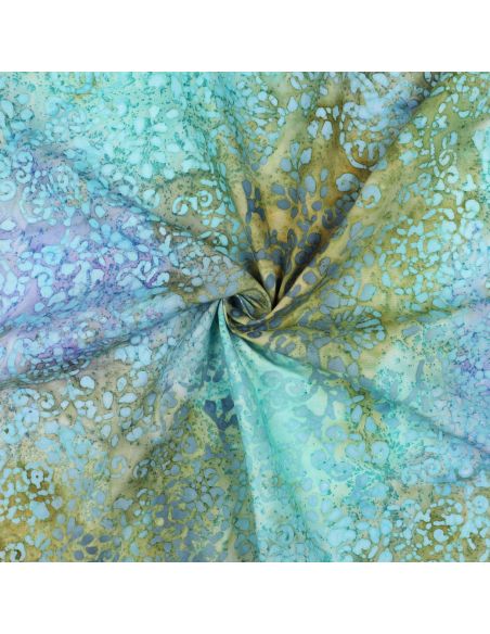 Tissu viscose batik Talia - Turquoise