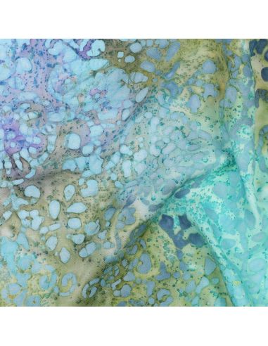 Tissu viscose batik Talia - Turquoise