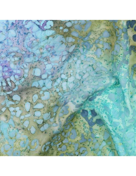 Tissu viscose batik Talia - Turquoise
