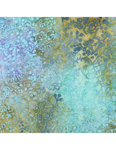 Tissu viscose batik Talia - Turquoise
