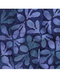 Tissu viscose batik Lagon - Bleu marine