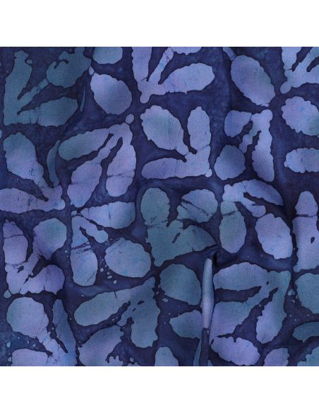 Tissu viscose batik Lagon - Bleu marine