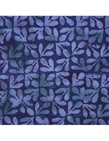 Tissu viscose batik Lagon - Bleu marine