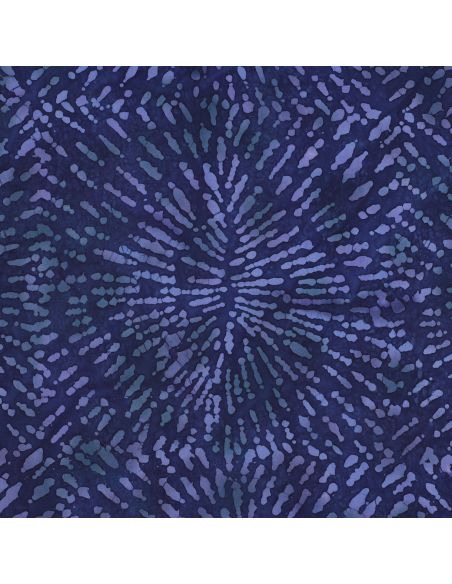 Tissu viscose batik Keona - Bleu marine