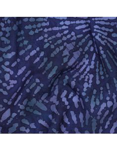 Tissu viscose batik Keona - Bleu marine