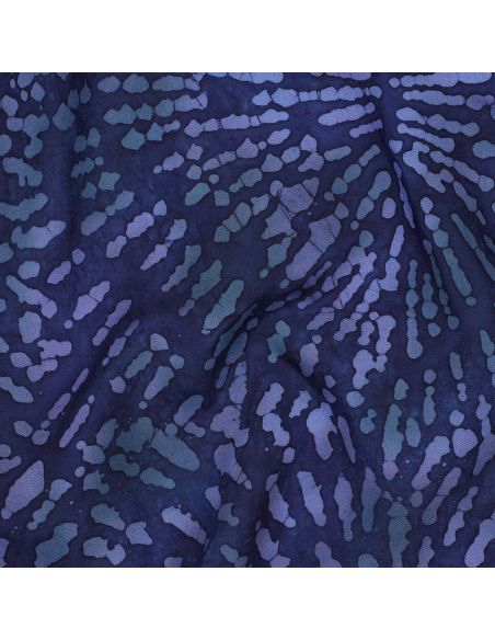 Tissu viscose batik Keona - Bleu marine