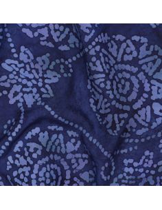 Tissu viscose batik Eliora - Bleu marine
