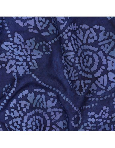 Tissu viscose batik Eliora - Bleu marine