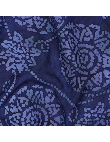 Tissu viscose batik Eliora - Bleu marine
