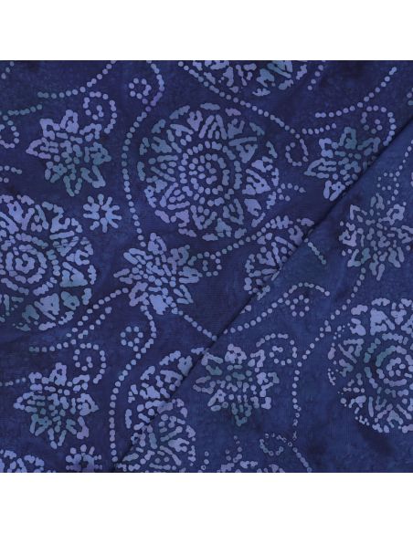 Tissu viscose batik Eliora - Bleu marine