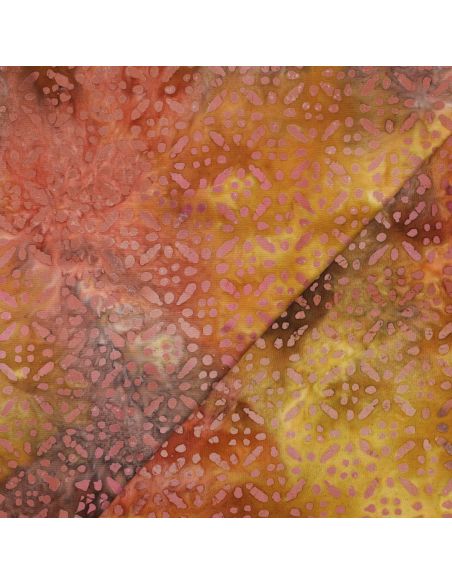 Tissu viscose batik Soléane - Jaune