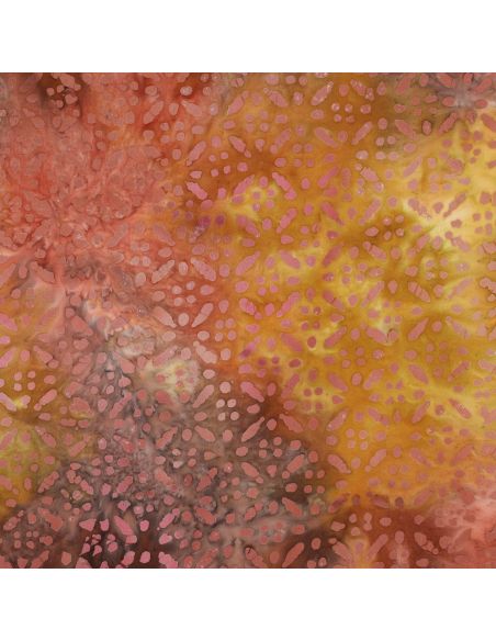 Tissu viscose batik Soléane - Jaune