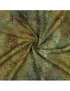 Tissu viscose batik Soléane - Vert