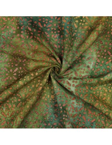 Tissu viscose batik Soléane - Vert