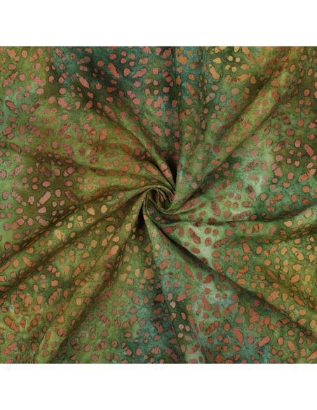 Tissu viscose batik Soléane - Vert