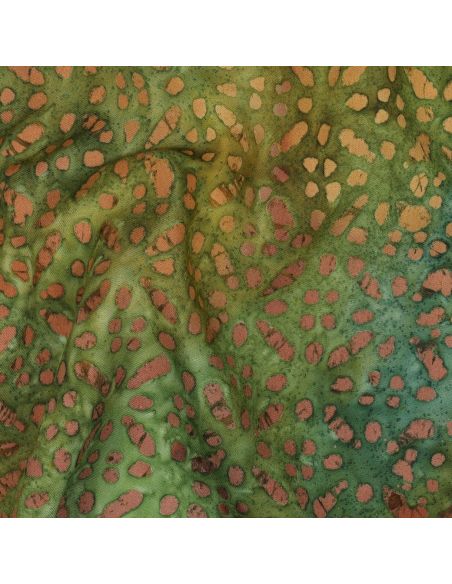 Tissu viscose batik Soléane - Vert