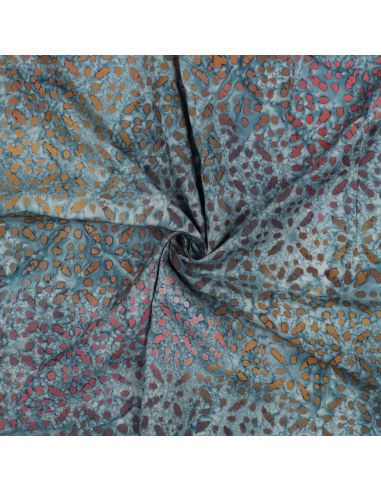Tissu viscose batik Soléane - Bleu