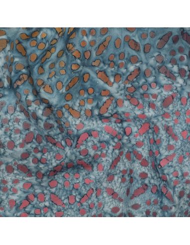 Tissu viscose batik Soléane - Bleu