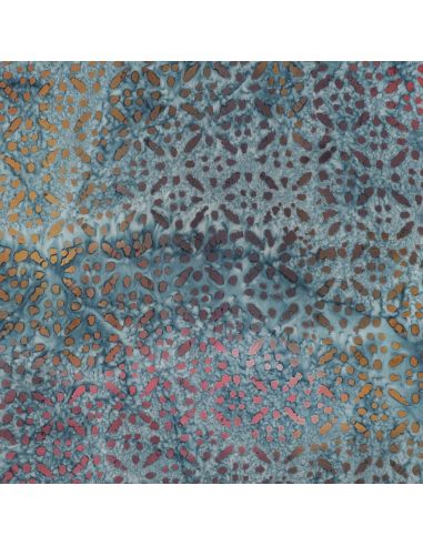Tissu viscose batik Soléane - Bleu