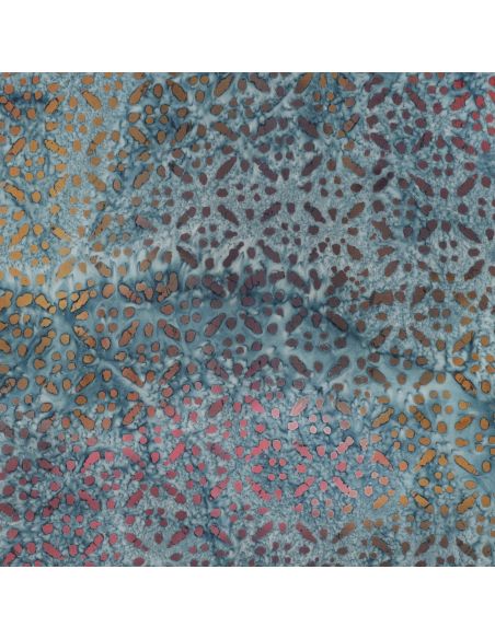 Tissu viscose batik Soléane - Bleu