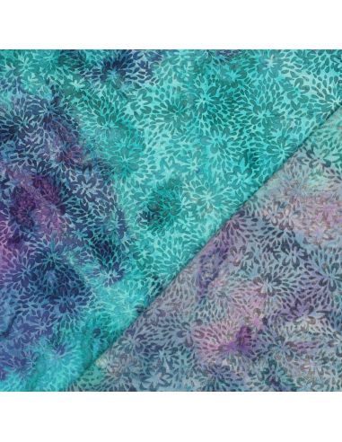 Tissu viscose batik Vaïana - Turquoise