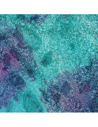 Tissu viscose batik Vaïana - Turquoise