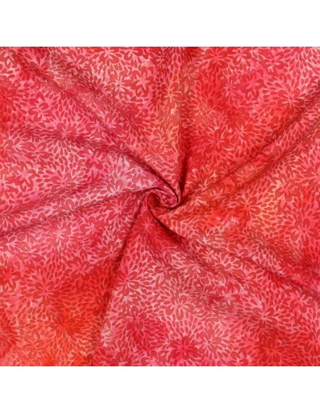 Tissu viscose batik Vaïana - Rouge