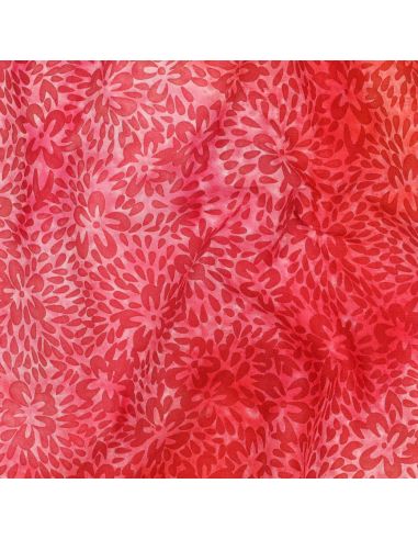 Tissu viscose batik Vaïana - Rouge
