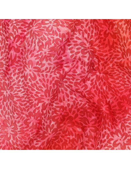 Tissu viscose batik Vaïana - Rouge