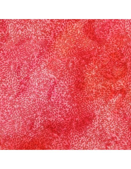 Tissu viscose batik Vaïana - Rouge
