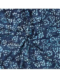 Tissu coton batik Isabelle - Bleu marine