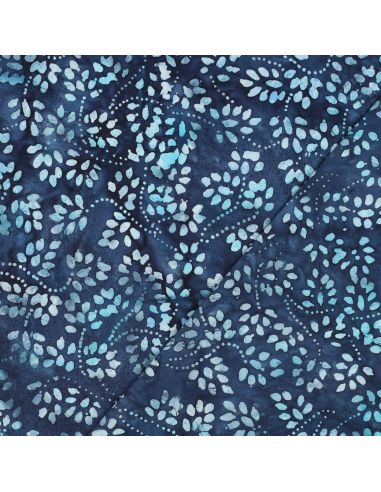 Tissu coton batik Isabelle - Bleu marine