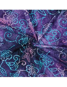 Tissu coton batik Comino - Violet