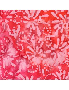 Tissu coton batik Orélia - Corail 2