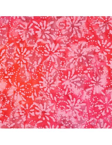 Tissu coton batik Orélia - Corail
