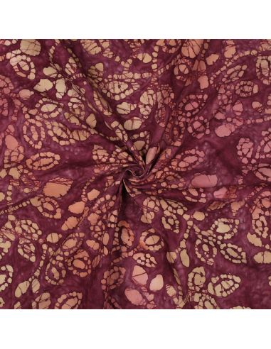 Tissu coton batik Méline - Cerise