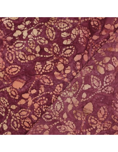 Tissu coton batik Méline - Cerise