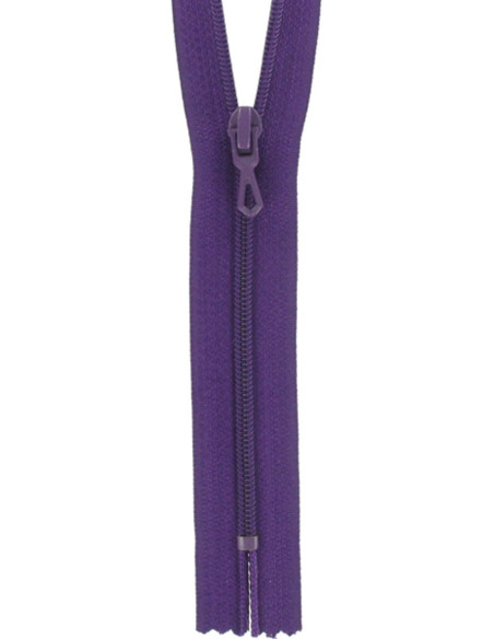 Fermeture éclair nylon - Violet foncé