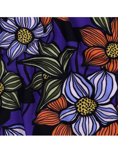 Tissu twill viscose Florane - Cobalt