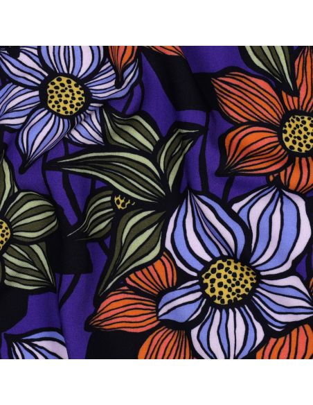 Tissu twill viscose Florane - Cobalt