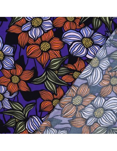 Tissu twill viscose Florane - Cobalt