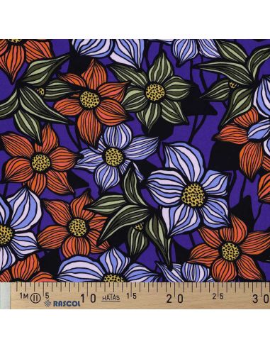Tissu twill viscose Florane - Cobalt