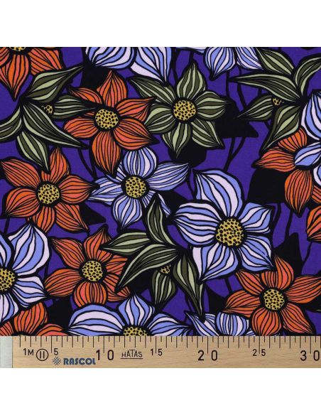 Tissu twill viscose Florane - Cobalt
