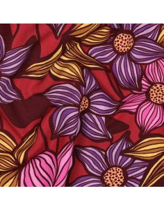 Tissu twill viscose Florane - Bordeaux 2