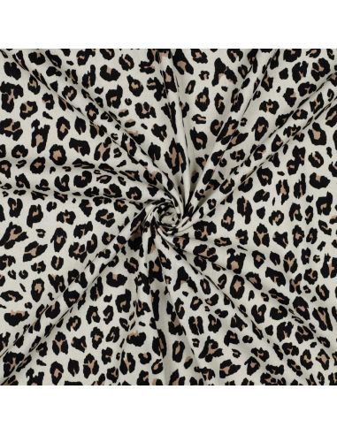 Tissu viscose lin Sauvage - Beige