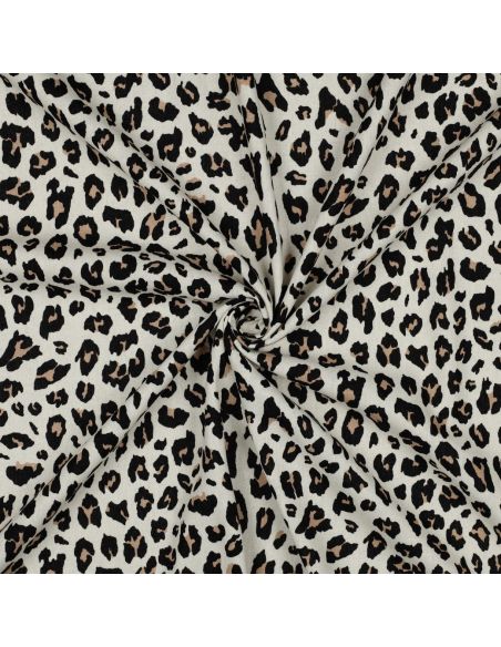 Tissu viscose lin Sauvage - Beige